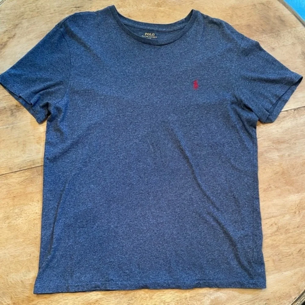 Polo‎ by Ralph Lauren  Medium Heather Slate Gray Crew Neck Cotton Polo